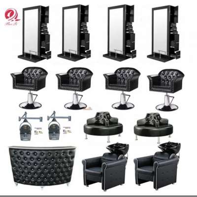 Bauety salon furniture luxury double salon LED mirror station used light mirror barbershop for sale