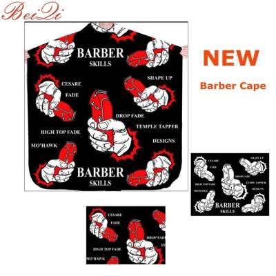 Cheap custom hair salon barber accessories design hairdressing cape with logo used custom barber cape