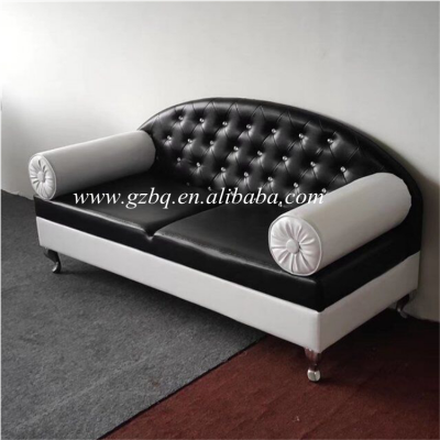 Comfortable salon waiting chair black and white style simple fashion