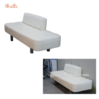 2019 hot sale reception sofa white customer waiting chair for salon