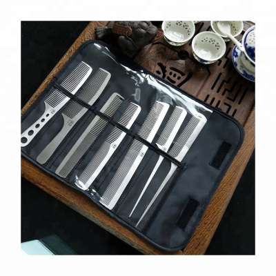 2018 BQ-S3025 wholesale salon stainless steel silver custom hair comb sets supplier