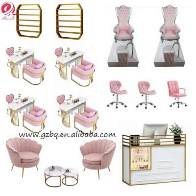 Beauty Salon Pink Pedicure Chair Foot Massage Sofa Chair Used Spa Pedicure Chairs Wholesale